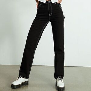 PacSun Women’s Black Cargo Boyfriend Carpenter Pants NWOT Size: 26